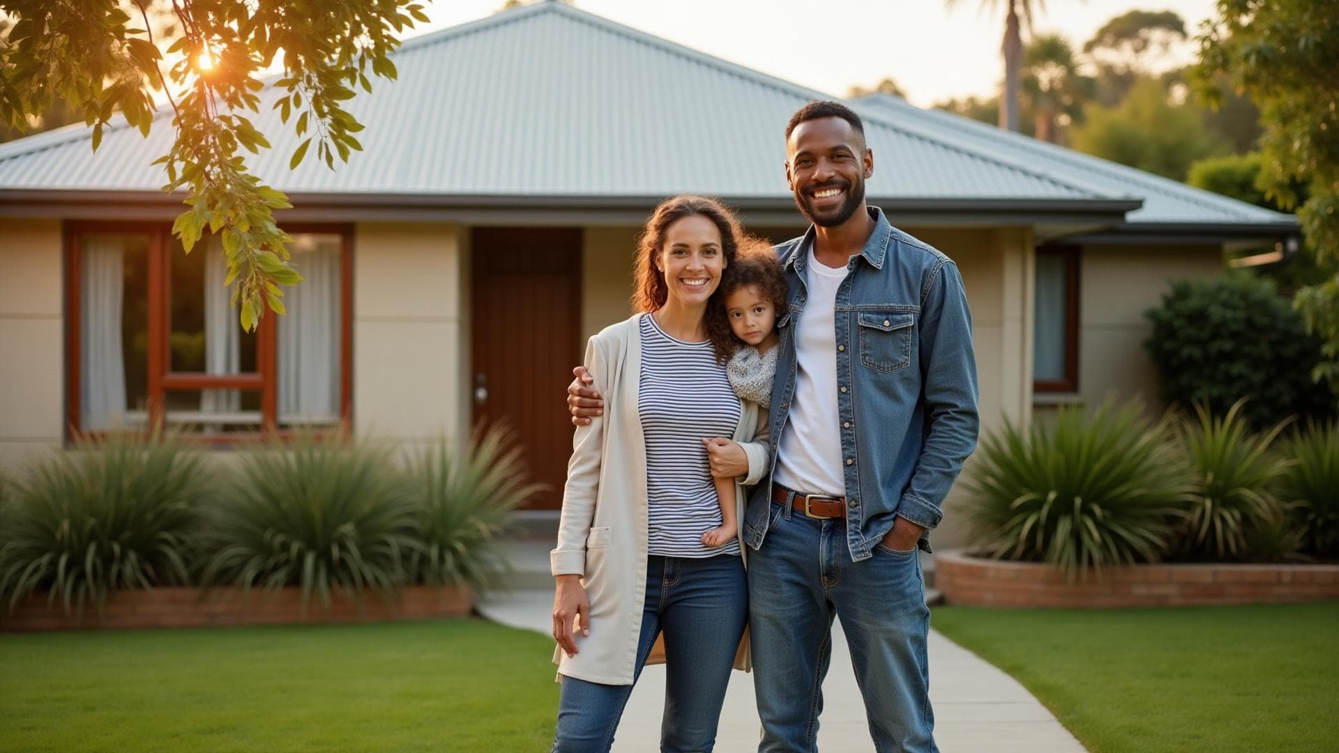 Australian family achieving homeownership
